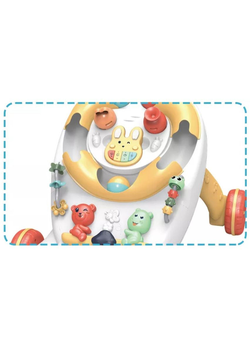 Ходунки-каталка дитячі музичні з пальчиковими іграми та брязкальцем 2312 Різнокольоровий Limo Toy (350348969)