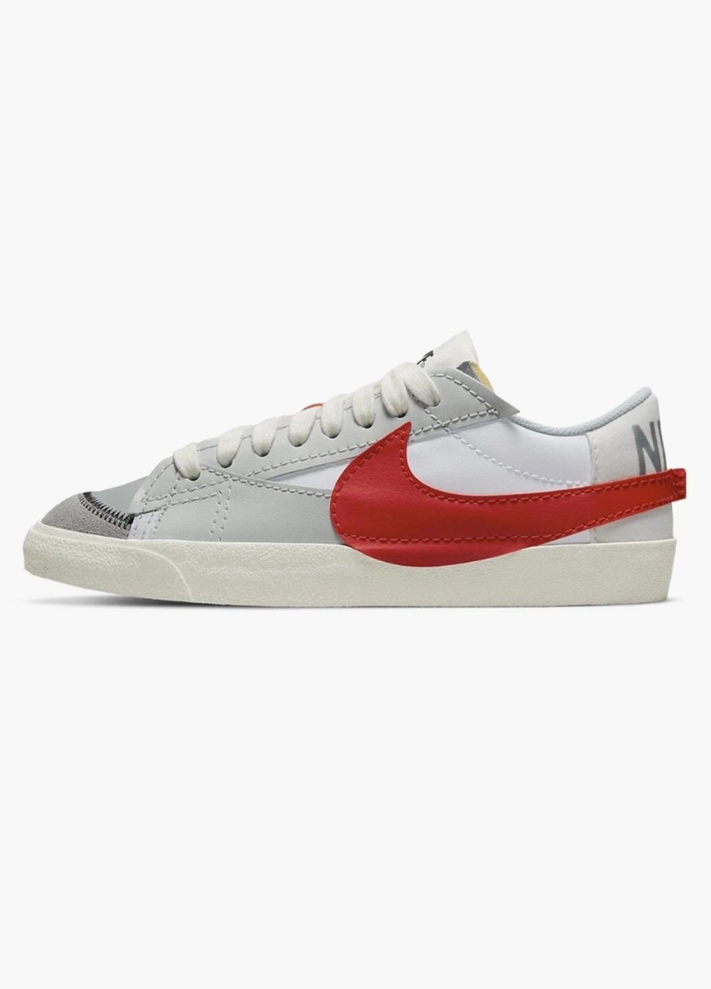 Сірі кросівки чоловічі blazer low 77 jumbo grey/red dq8769-100 Nike