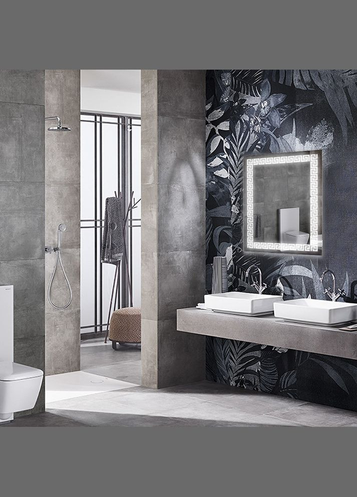 Зеркало с LED подсветкой SR008 (600х800мм) No Brand (316322862)