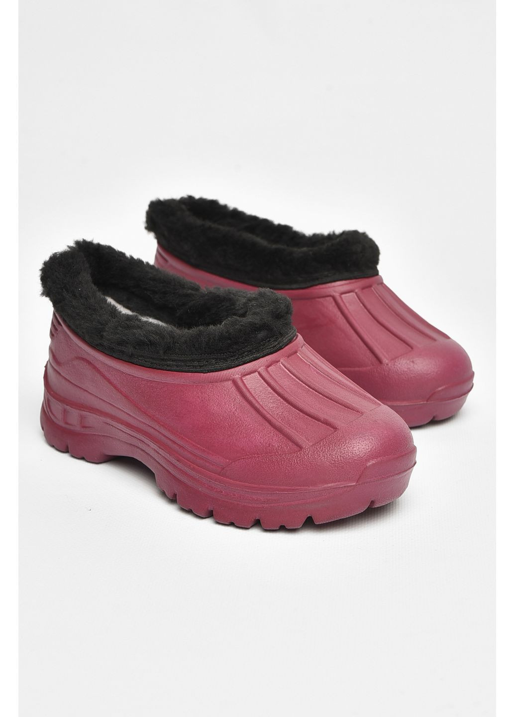 Галоші дитячі на флісі бордового кольору Let's Shop (356454625)