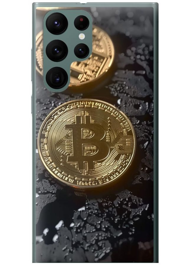 Силиконовый чехол 'Вулканический Bitcoin' для Endorphone Samsung Galaxy S22 Ultra (289875425)