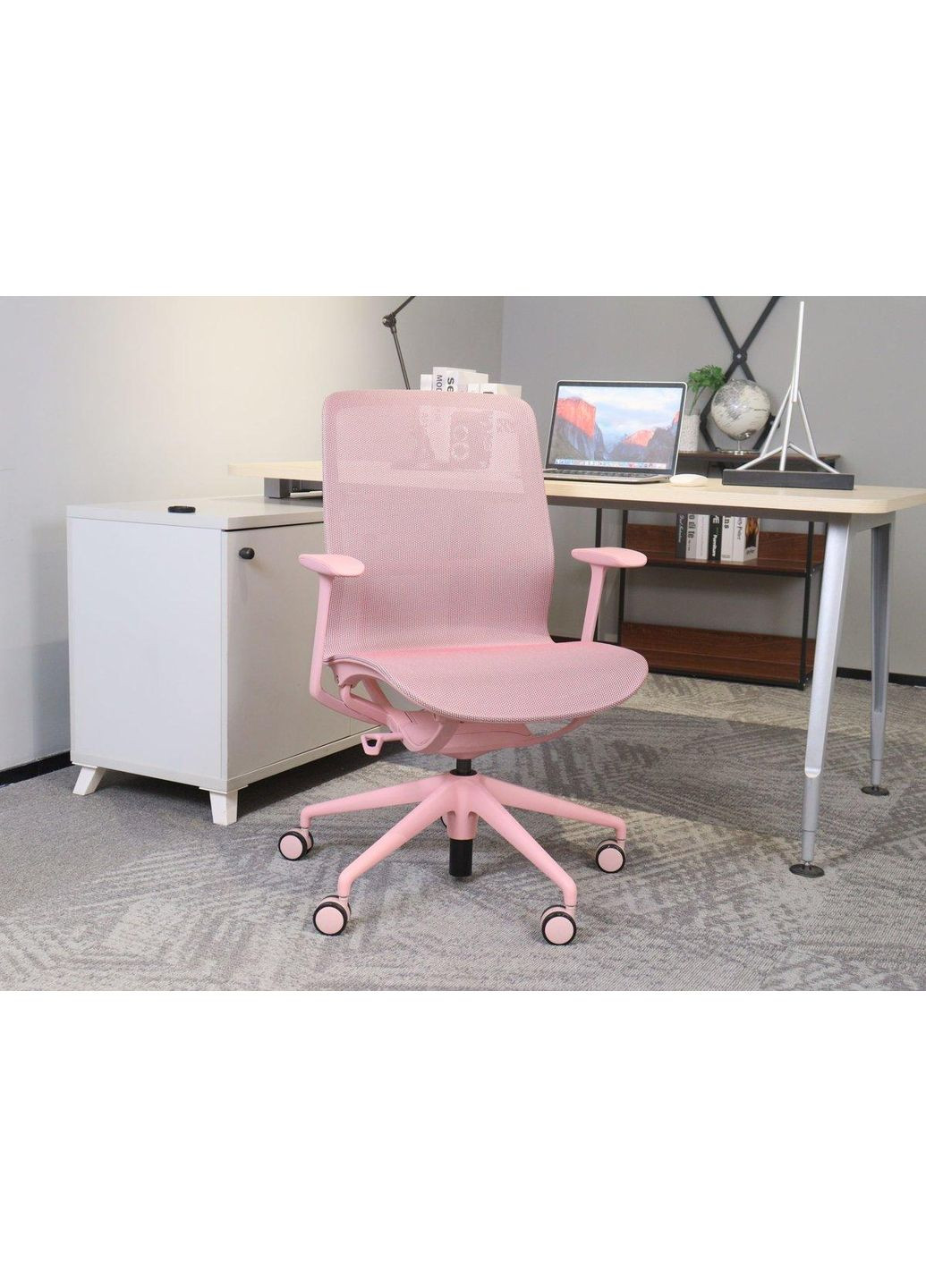 Кресло поворотное REGINA розовая сетка/розовый каркас Intarsio (367253563)