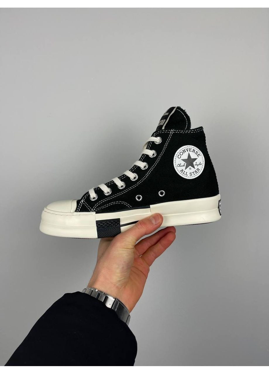 Чорні Осінні кеди чоловічі converse drkstar x rick owens конверс No Brand