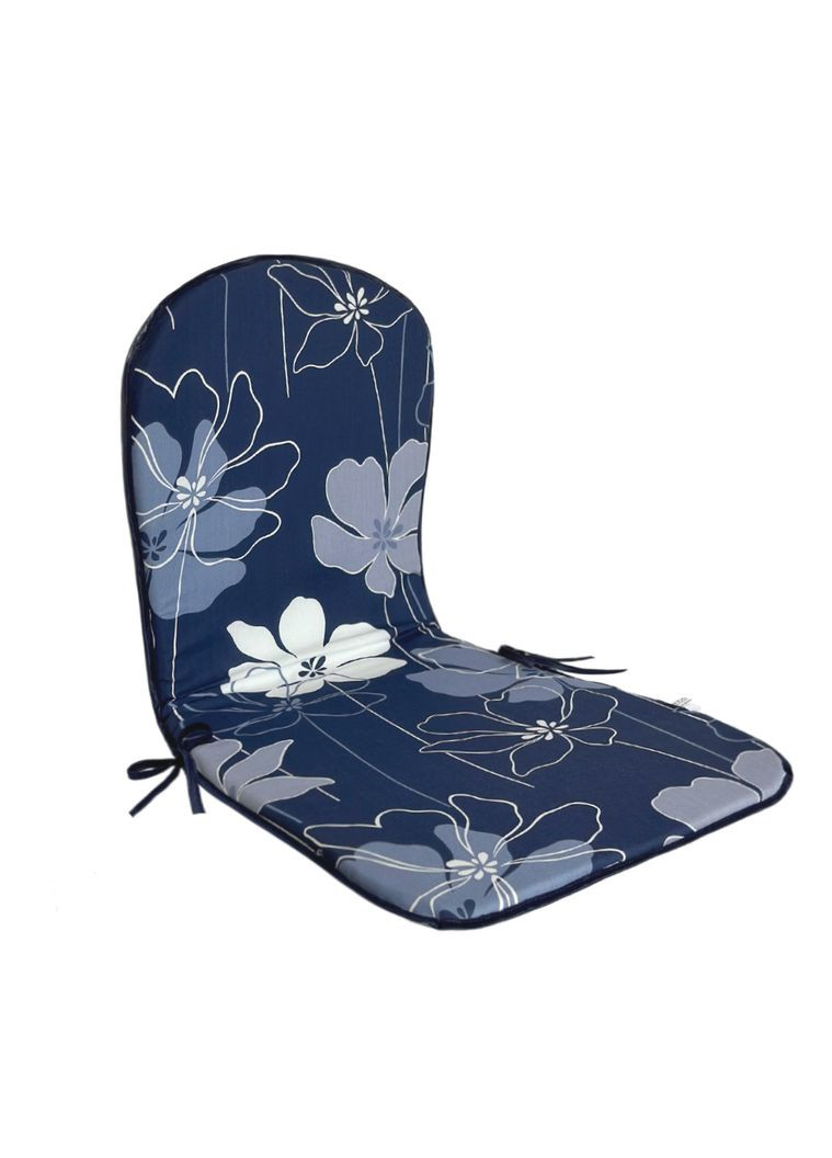 Подушка на садовый стул синий в цветы. No Brand (324829251)