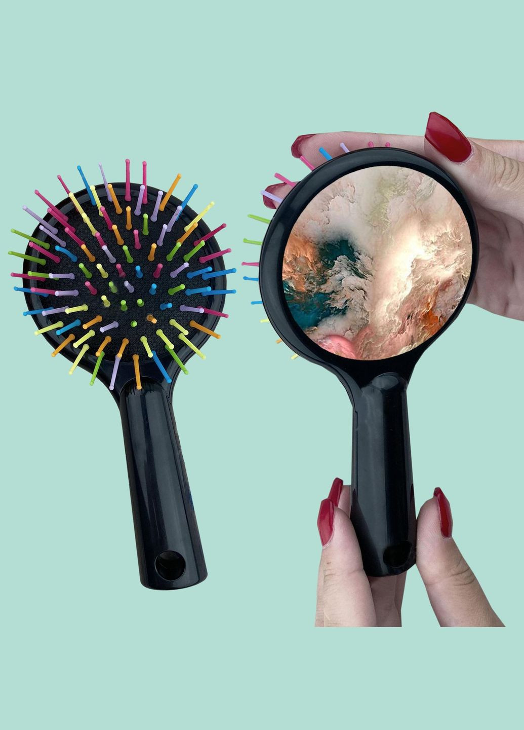 Гребінець для волосся абстракція #007 Чорний No Brand (315046443)