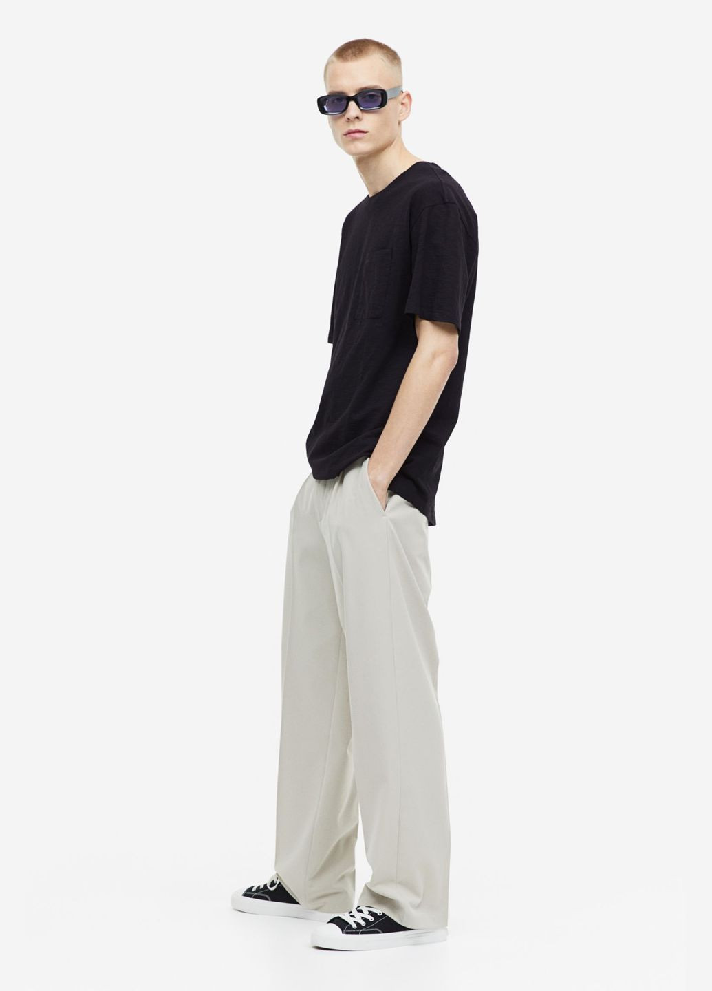 Черная футболка H&M