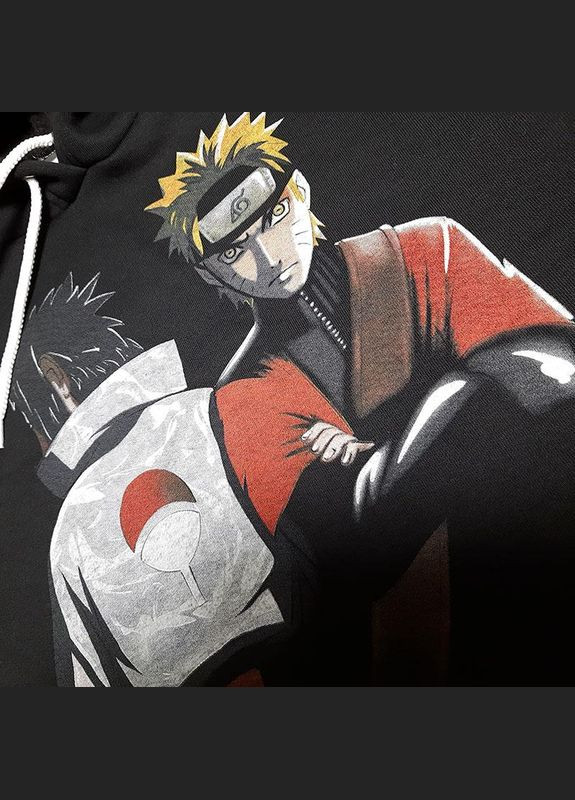 Толстовка з принтом Наруто для підлітків на флісі світится в темряві зимова підліткова кофта з капюшоном 152 Чорний No Brand (315723446)