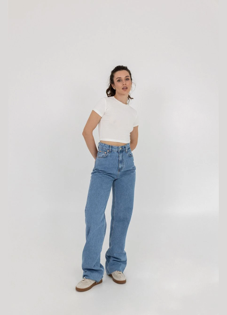 Джинсы Wide leg голубые Twice - (298350380)