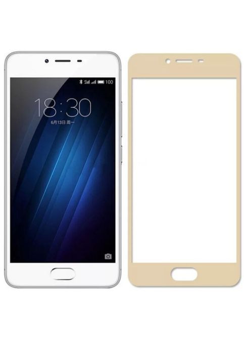 Закаленное защитное стекло на M3 Золотое Meizu (329881052)