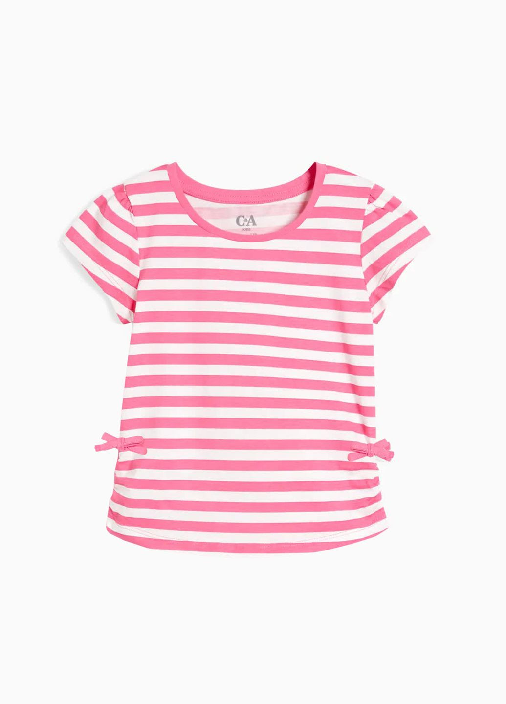 Розовая летняя футболка из хлопка C&A