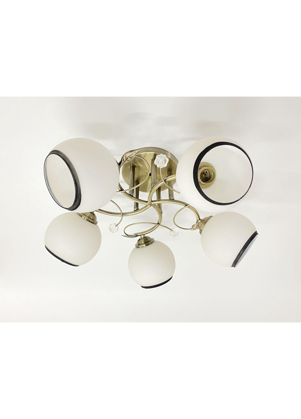 Люстра стельова на 5 плафонів 6220J/5 Бронза Valeso (366546834)