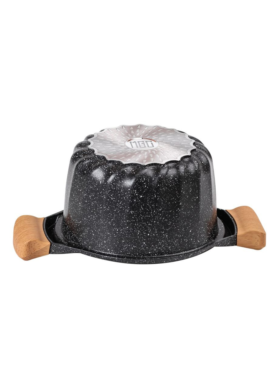 Кастрюля алюминиевая с антипригарным покрытием 3 л, черный MGC (322771181)