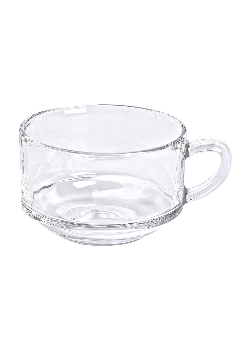 Набір скляних чашок 6 шт прозорі кружки для чаю та кави термостійкі посуди ProDobro (364192753)