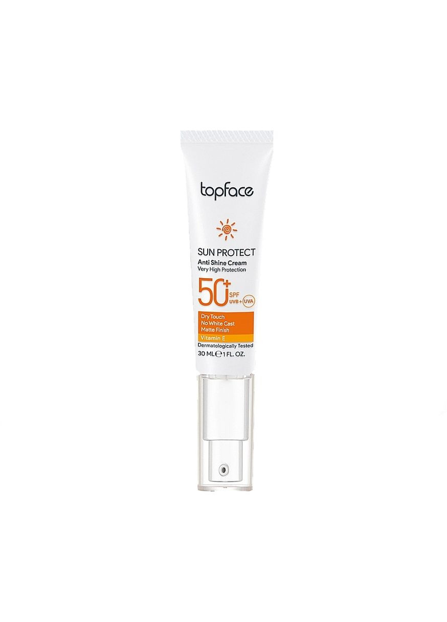 Солнцезащитный крем SPF50+ Sun Protect Anti Shine Cream SPF50+ 30ml (1236975-134149) TopFace (368664289)