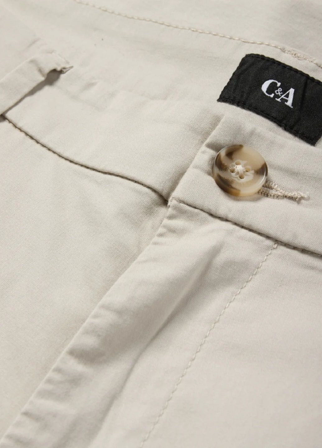 Светло-бежевые повседневный летние брюки C&A