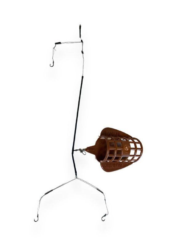 Фідерна снасть з відведенням та коромислом (короп, карась, товстолоб), годівниця Фанатик Хапуга 100 грам No Brand Хапуга 100g (329901396)