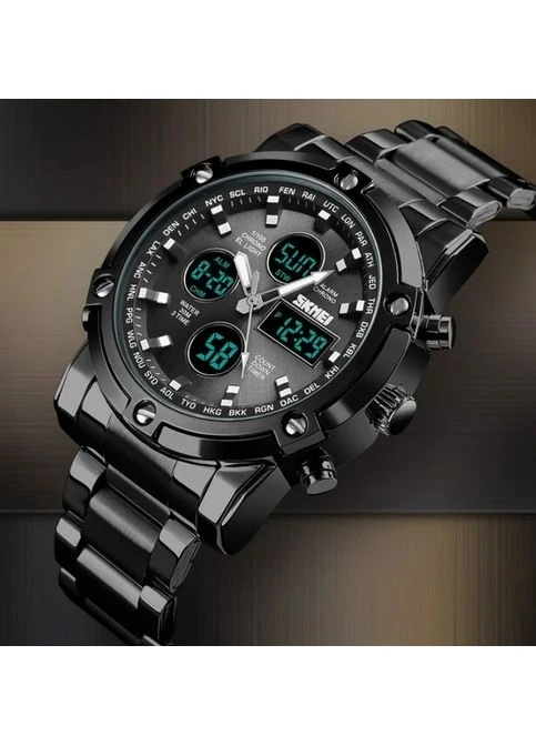 Ч men's наручные часы Skmei кварцевые металлические 49 мм черные No Brand Molot Limited AllBlack (401850697)