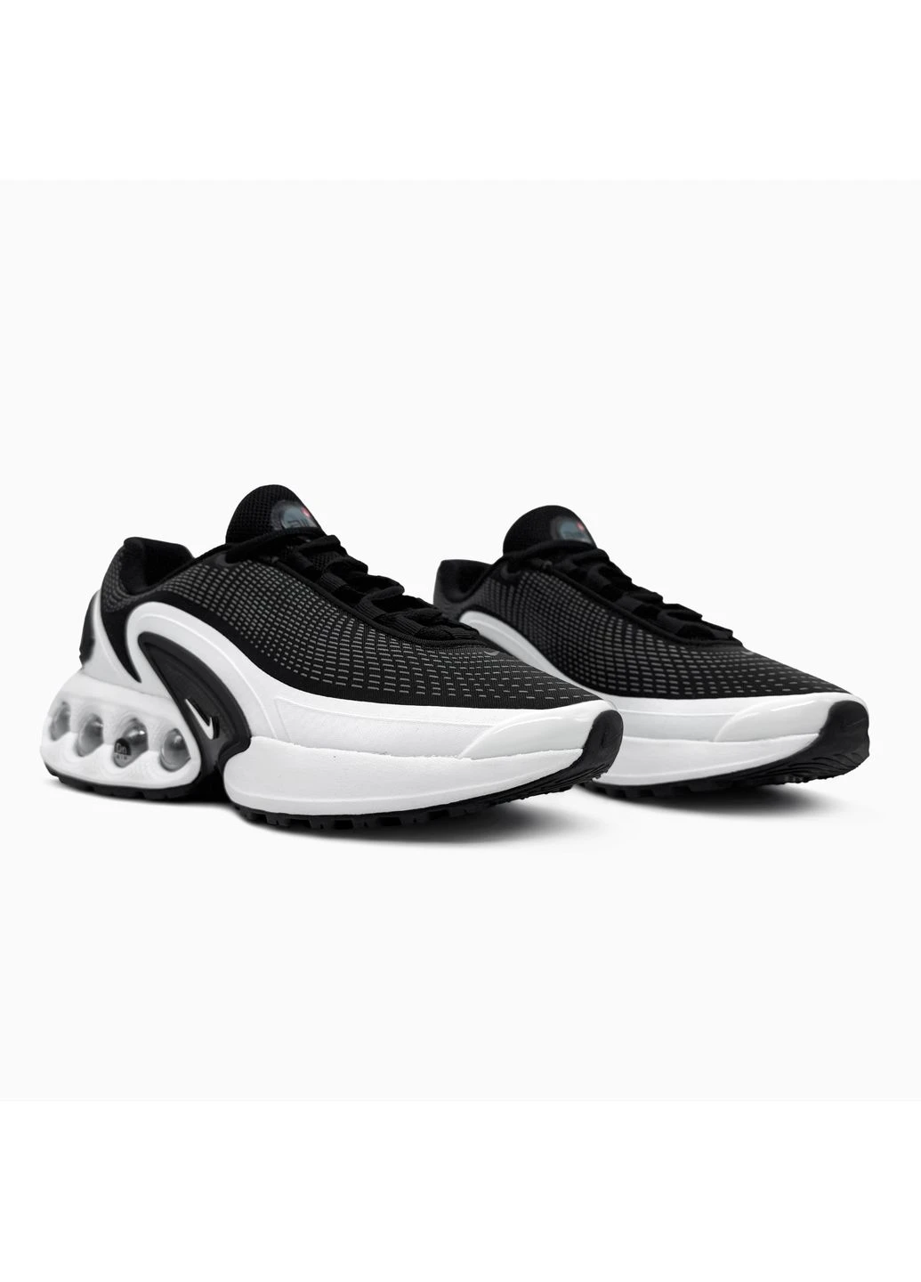 Белые демисезонные кроссовки мужские nike air max dn black/white найк аир макс дн белые No Brand