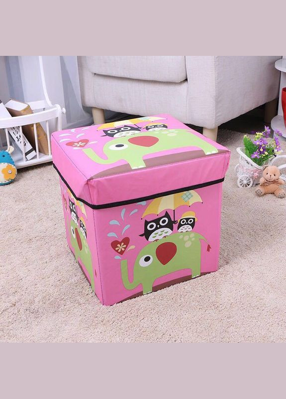 Корзина - пуф для хранения игрушек WW01369 Розовый слонник Fun Game (327216394)