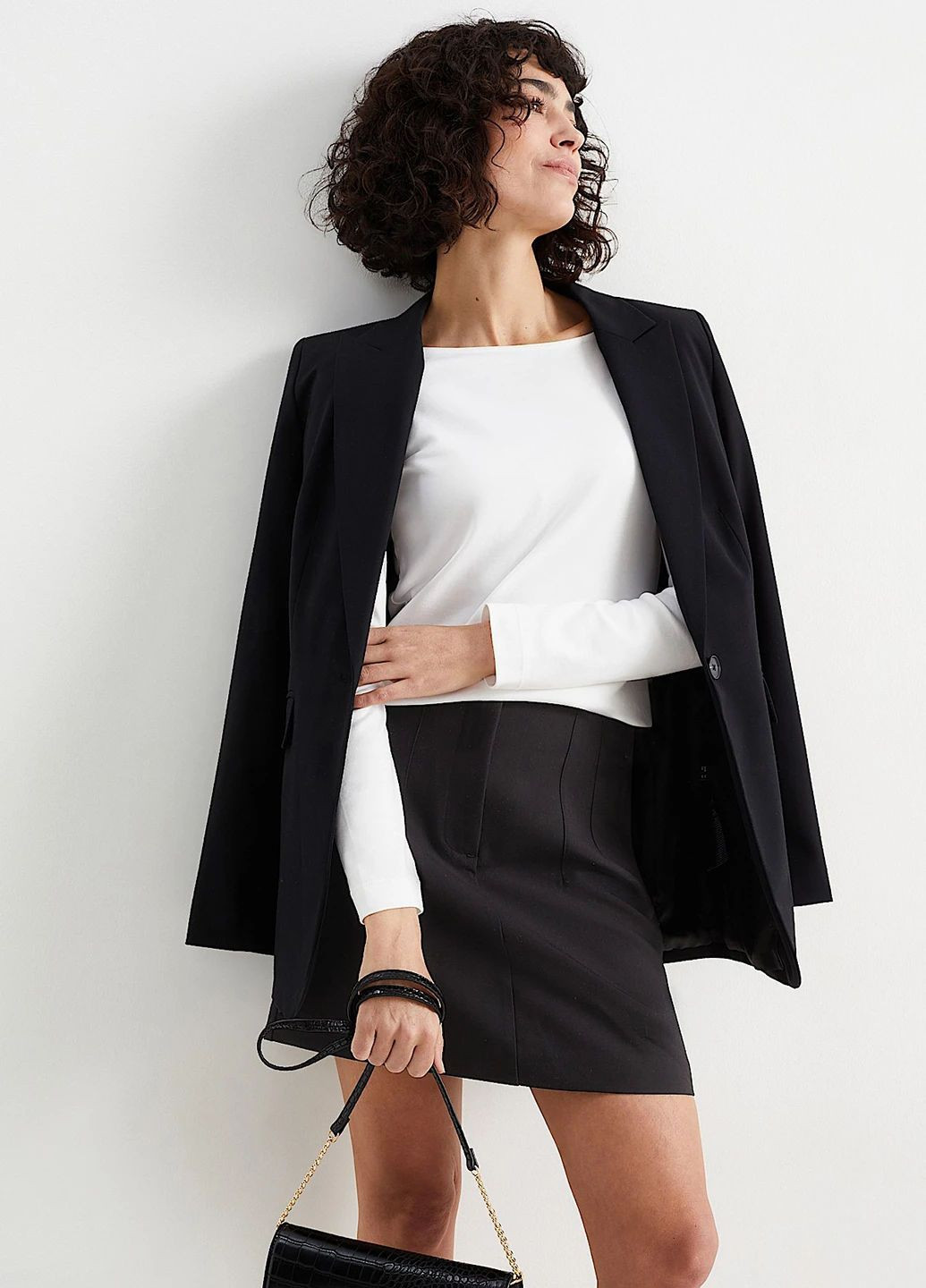 Черная кэжуал однотонная мини юбка C&A