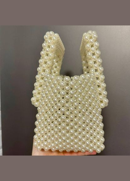 Сумка женская айвори из бусин ручная работа 033 Linel (337342845)