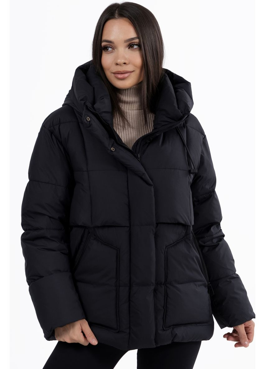 Комбінована демісезонна куртка жіноча nf 229661 чорна Freever