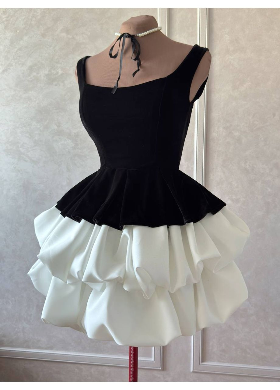 Комплект баска-корсет + пишна багатошарова спідниця з оксамиту та костюмки ❤️🔥❤️🔥❤️🔥 Україна (372419680)