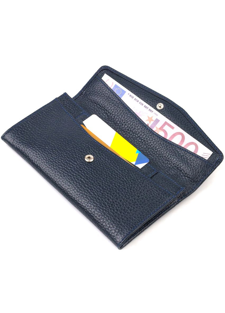 Жіноче шкіряне портмоне з монетницею та відділеннями для карт синє (sku_21702) No Brand (328218857)