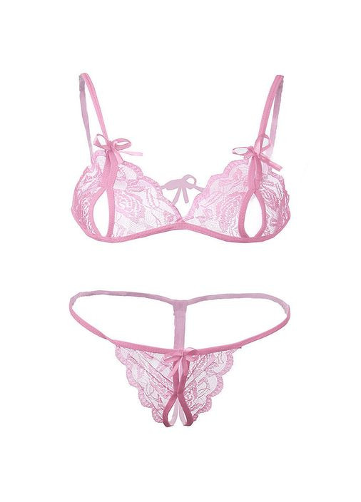 Розовый демисезонный комплект белья для особых моментов xs/s/m k0126-2 M&M