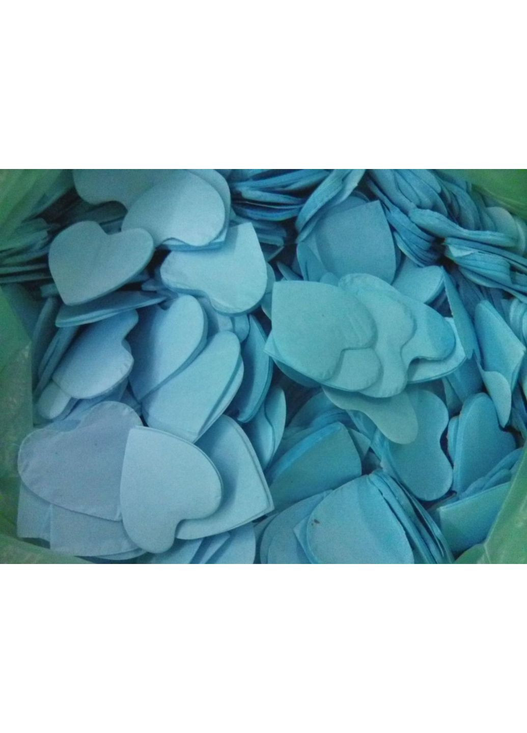 Сердечки блакитні паперові No Brand (368969819)