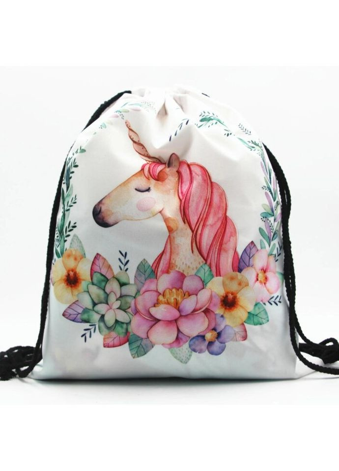Сумка для обуви Единорог в цветах 11375 32х39 см белая No Brand (335584586)