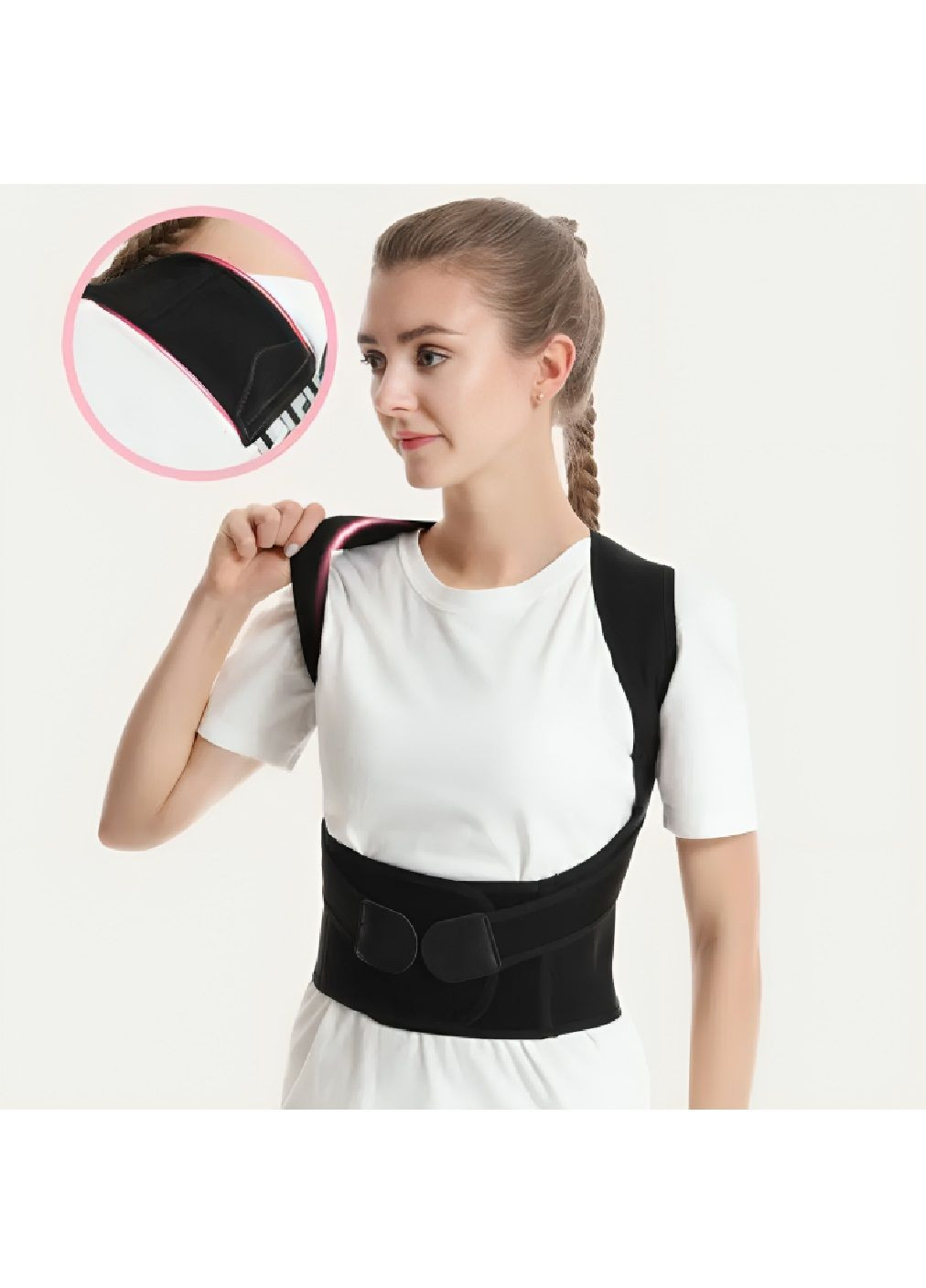 Коректор грудопоперековий корсет від сутулості для корекції постави з підтримкою спини дихаючий матеріал (480205-Prob) Розмір L Unbranded (331663118)