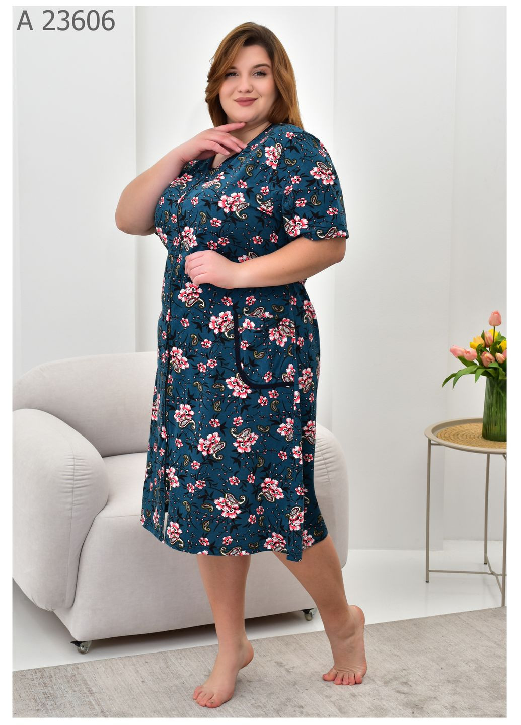 Жіночий халат великого розміру SK (325127419)