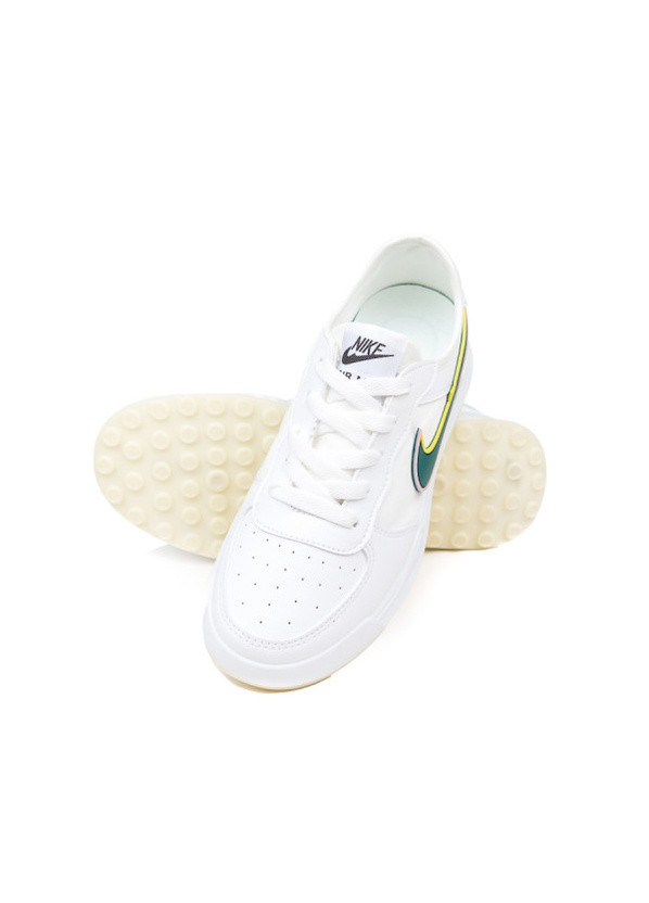 Белые всесезонные кроссовки Fashion A05 біл/зелен (35-40)