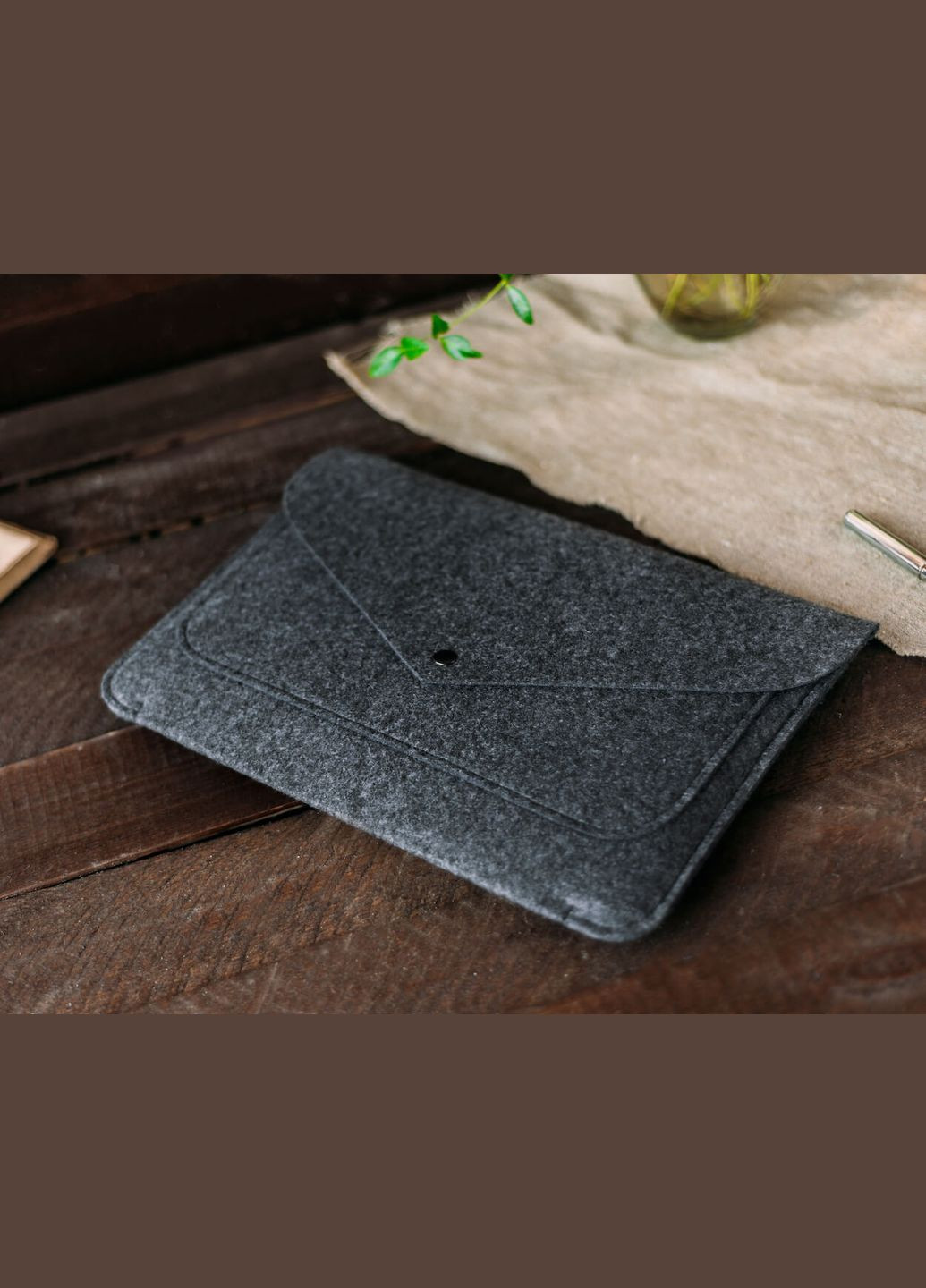 Чехол для ноутбука для Macbook Pro 14 темно-серый, на кнопке (GM62-14) Gmakin (343047134)