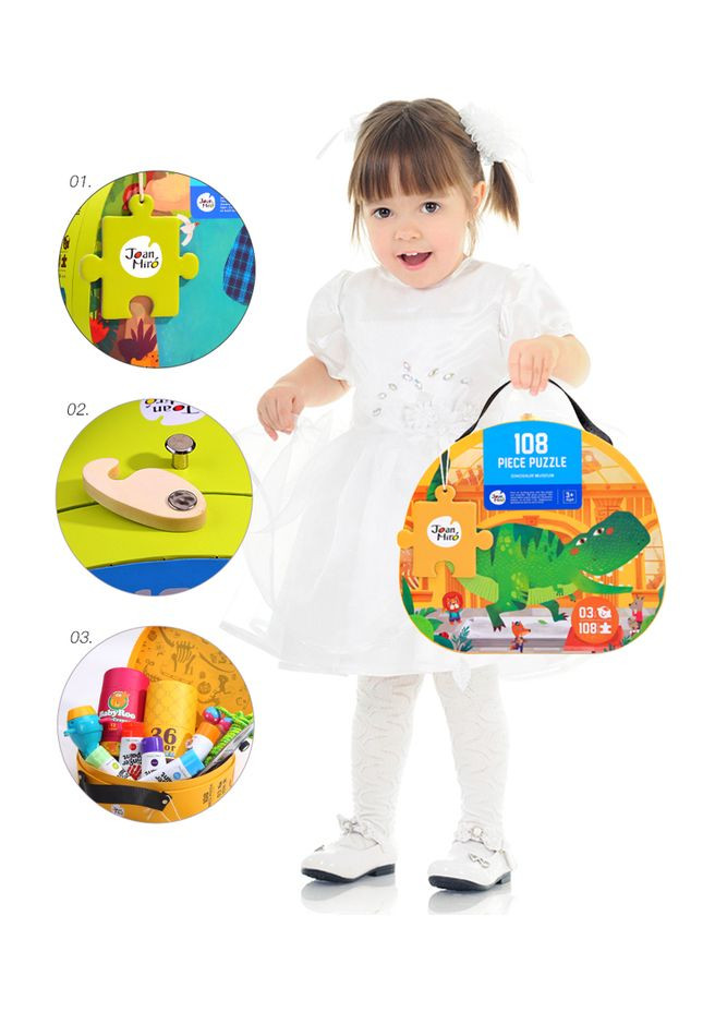 Пазл в чемодане Музей динозавров 108 деталей ( JA 95119 ) Jar Melo (338435428)