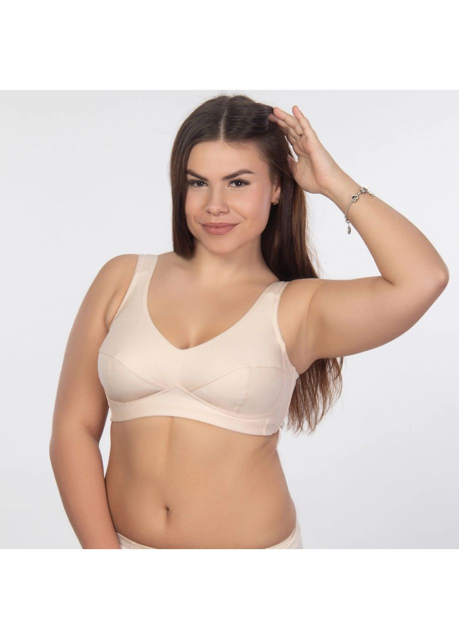 Чёрный минимайзер бюстгальтер Elita без косточек хлопок