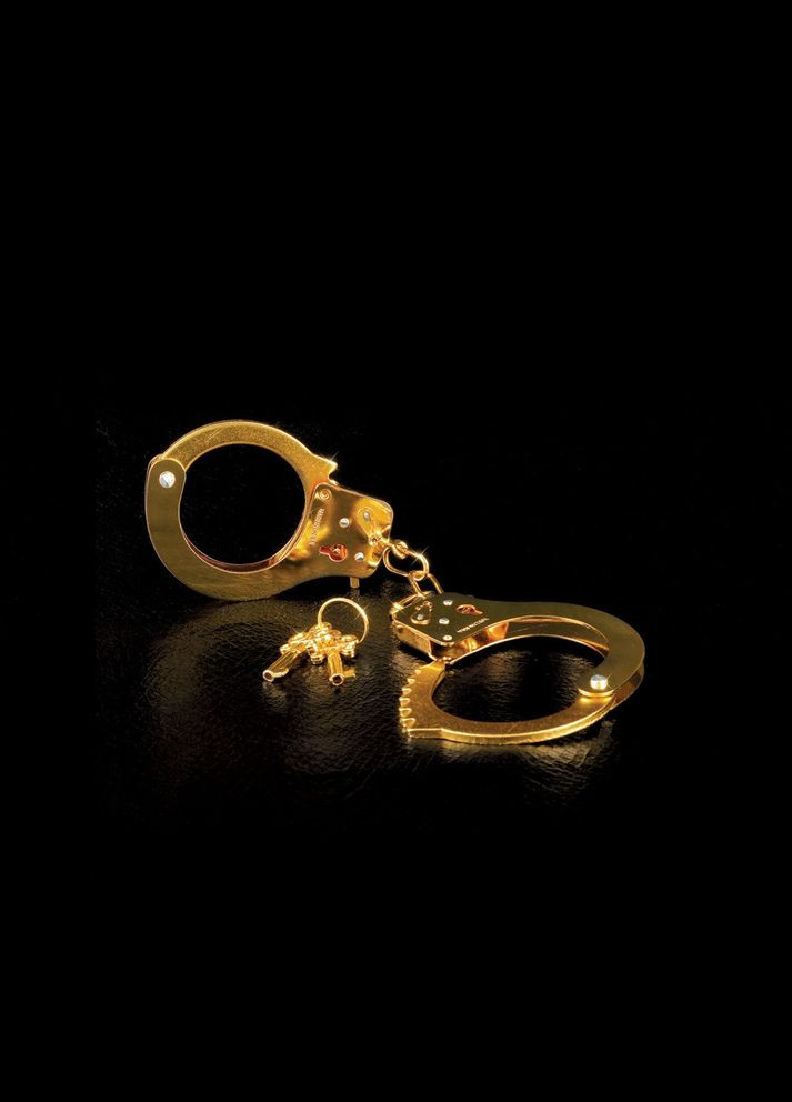 Наручники БДСМ метал покриття золото FFS Gold Pipe Dream Кайданки для рук для рольових ігор Pipedream (317747407)