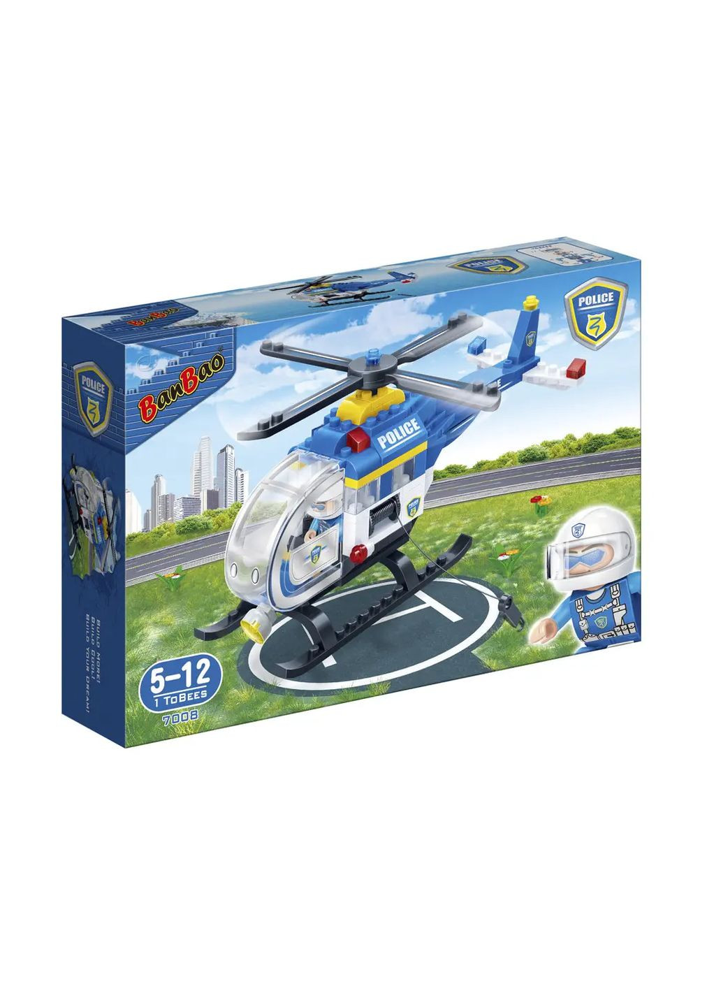 Конструктор "Поліція" Вертоліт 7008 122 ел. Banbao (315479555)