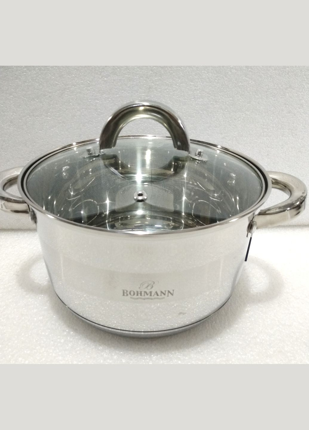 Каструля нержавійка з кришкою 16 см, 2.1 л (BH-1416) Bohmann (334714059)