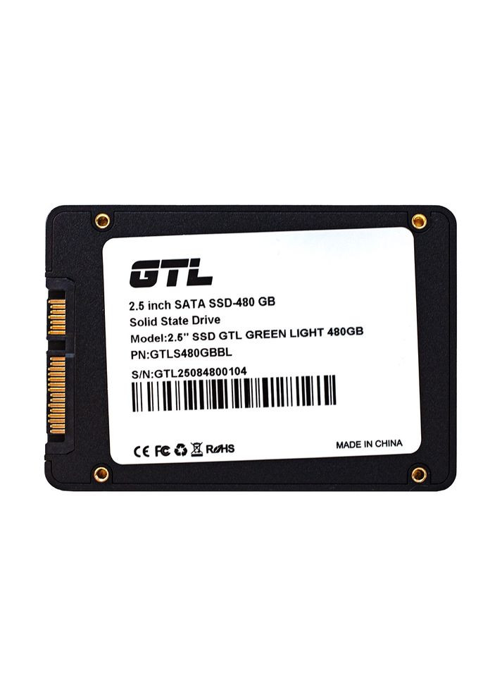 Твердотільний накопичувач SSD 480Gb, Green Light, SATA3, 2.5", 3D TLC, 550/500 МБ/с, Bulk (GTLS480GBBL) GTL (362213646)
