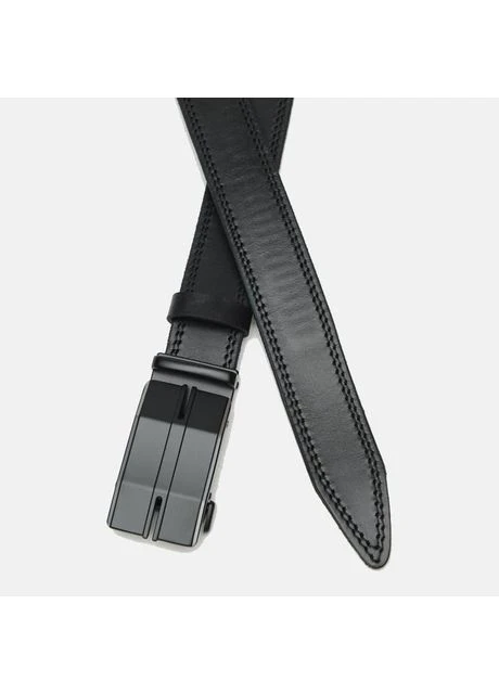 Чоловічий шкіряний ремінь з автоматичною пряжкою 115 см 54834 Borsa Leather (390982079)