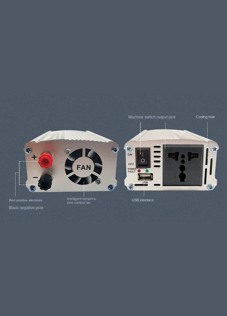Інвертор 1000W автомобільний перетворювач напруги з 12В на 220В (код: SP1000) UKC (331613631)