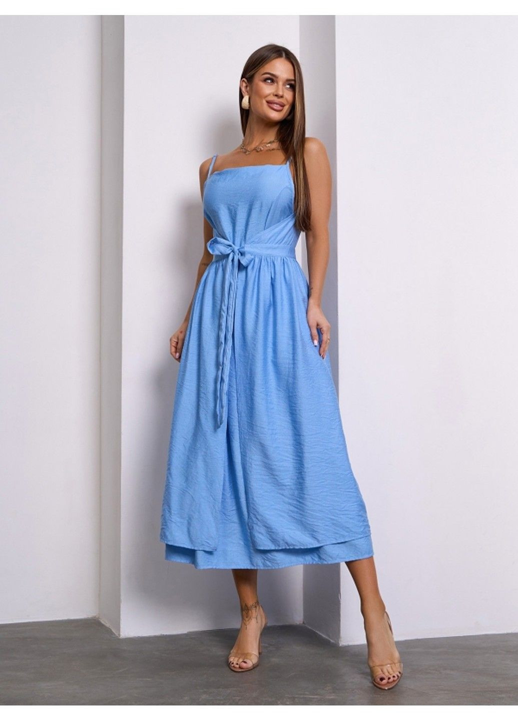 Голубое повседневный платье issa pus 15145 голубой ISSA PLUS