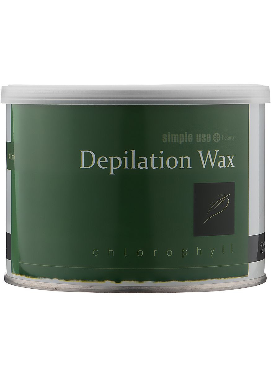 Теплый воск для депиляции в банке "Хлорофилл" Depilation Wax 800ml (1055725-69345) Simple Use Beauty (365800536)