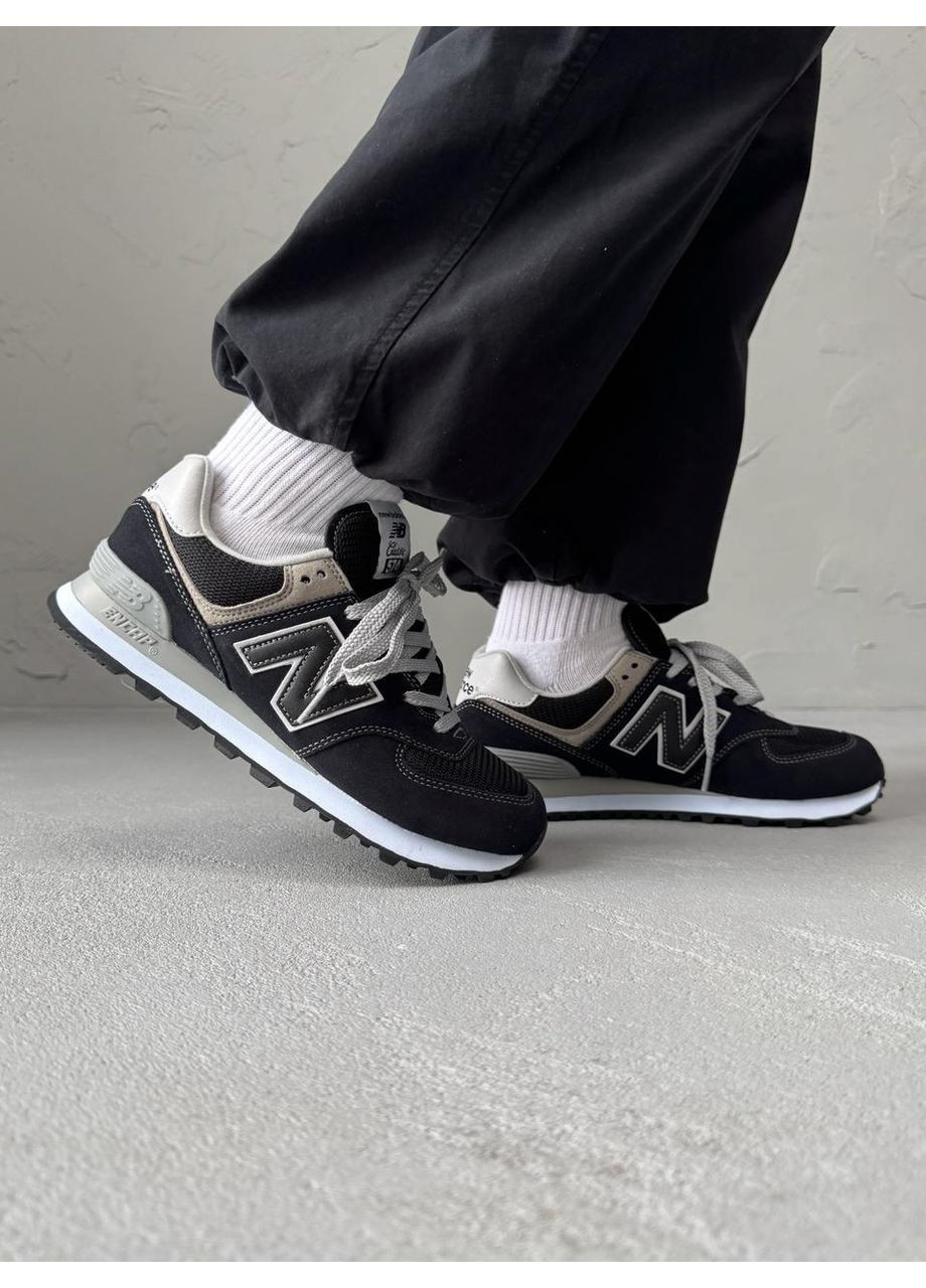 Серые демисезонные кроссовки мужские new balance 574 legacy black grey нью беланс 574 No Brand
