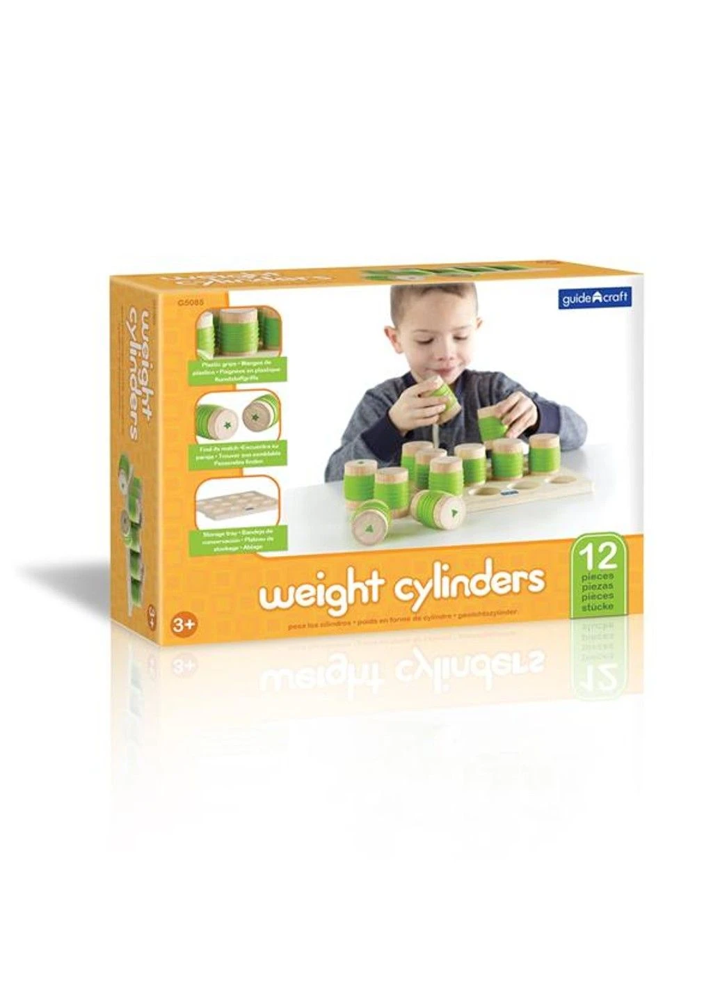 Тактильна гра Manipulatives Вагові циліндри (G5085) Guidecraft (331299356)