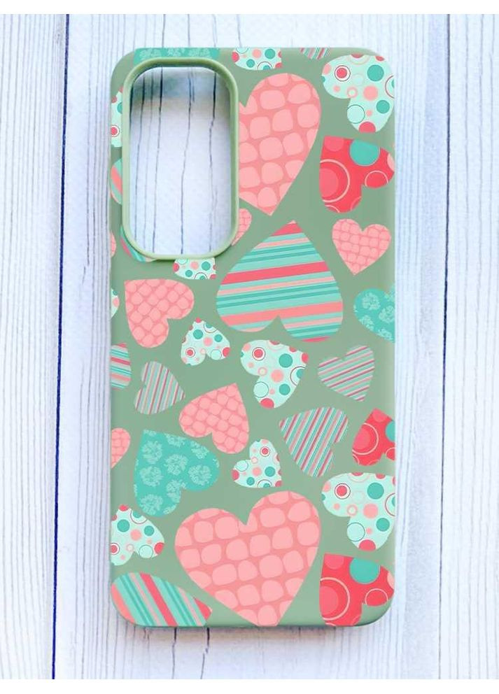 Матовый чехол на Samsung Galaxy S24 Разноцветные сердечка (принт 334) Creative (355389709)