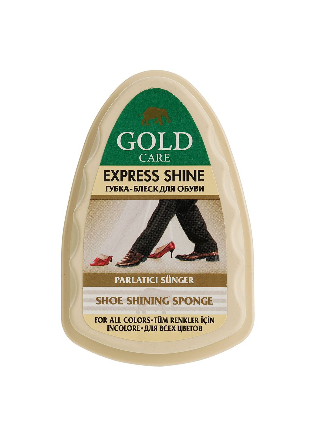 Губка-блеск для обуви Gold Care, треугольная, бесцветная GoldCare 8697704020674 (328448629)