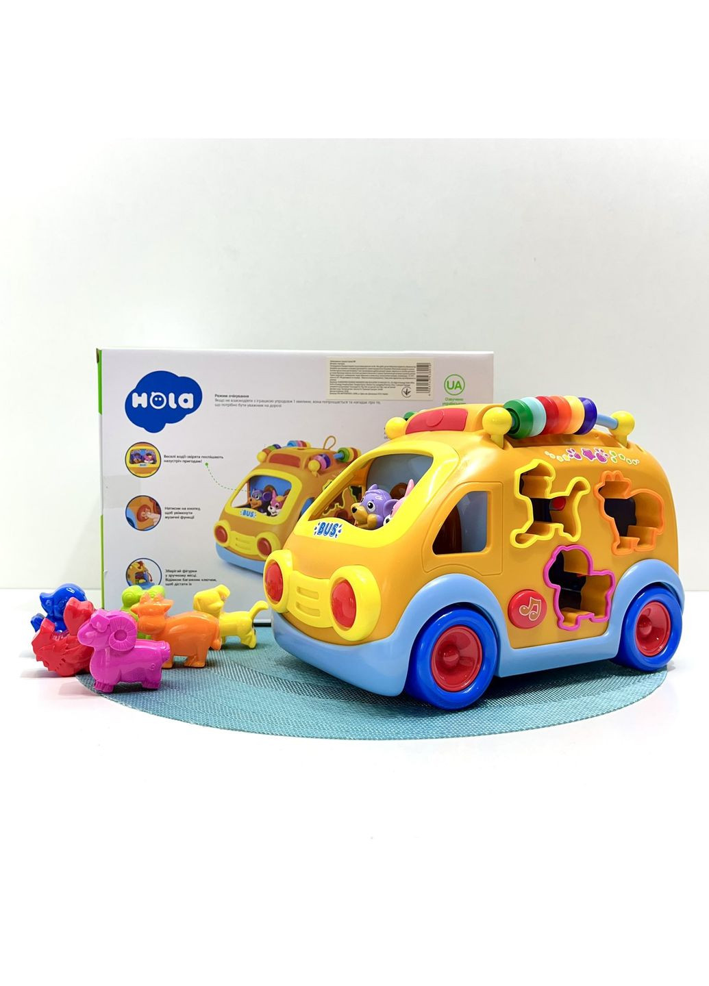 Автобус развивающий музыкальный сортер подсветка (988) Hola (355803921)
